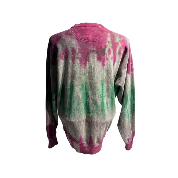 Champion Penn State Tie-Dye Reverse Weave Crewneck Sweatshirt L Cotton/Polyester - Picture 2 of 3